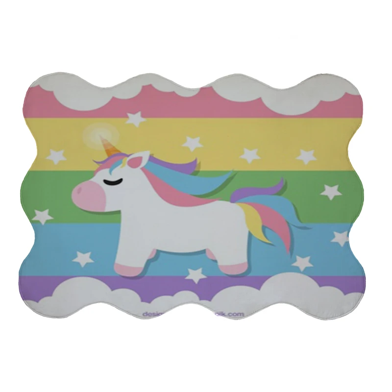 پادری مدل دالبر طرح اسب شاخ دار کد 8266 سایز 80x110 سانتی متر 