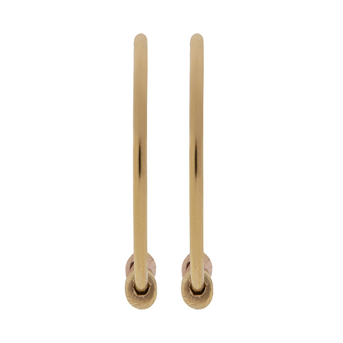 گوشواره طلا 18 عیار زنانه با طرح ال برناردو مدل DK464 - 3