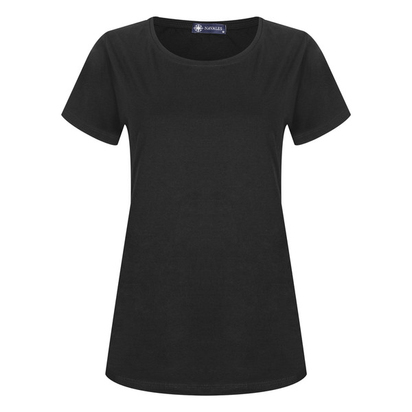 تی شرت زنانه ناوالس مدل OCEAN SS TEES-W رنگ مشکی