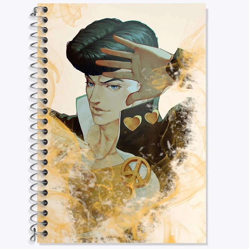 دفتر زبان 50 برگ خندالو مدل دو خط طرح هیگاشکاتا جوسکه انیمه جوجو Jojo کد 11513