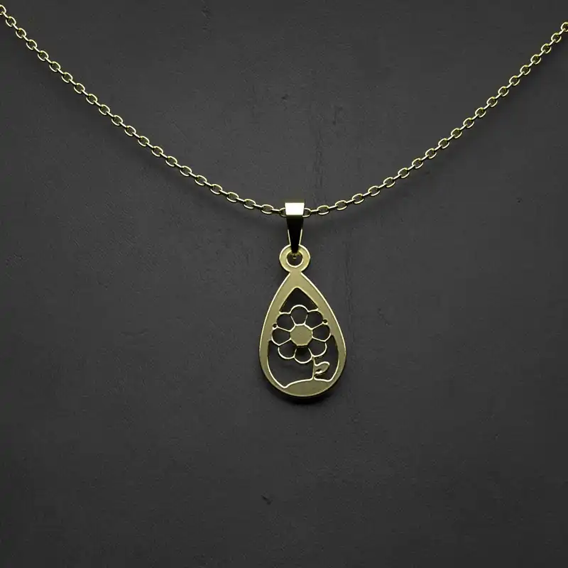 گردنبند طلا 18 عیار زنانه مدوپد مدل اشک کد CA10295