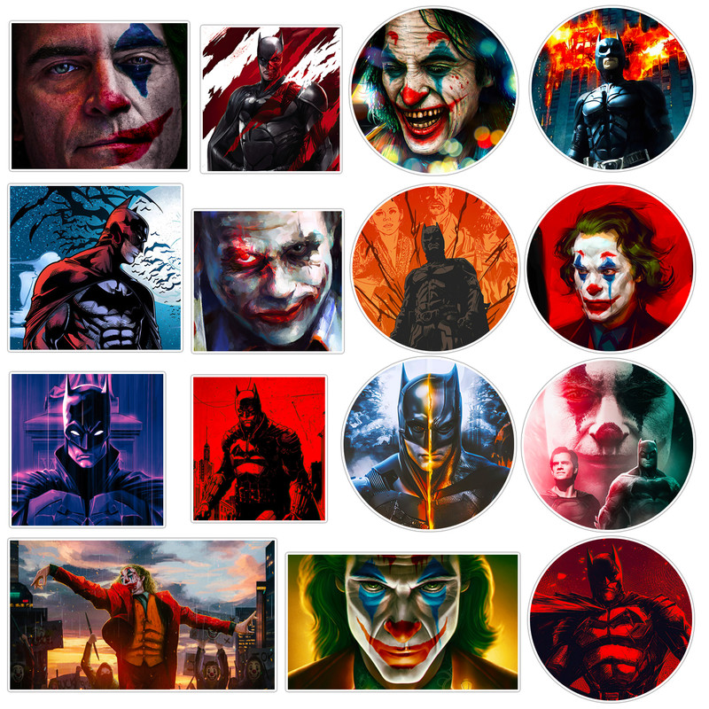 استیکر لپ تاپ ماسا دیزاین طرح batman joker بتمن و جوکر کد V009 مجموعه 15 عددی