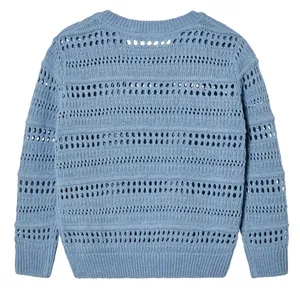 پلیور یقه گرد دخترانه لوپیلو مدل زنبوری کد 21001354