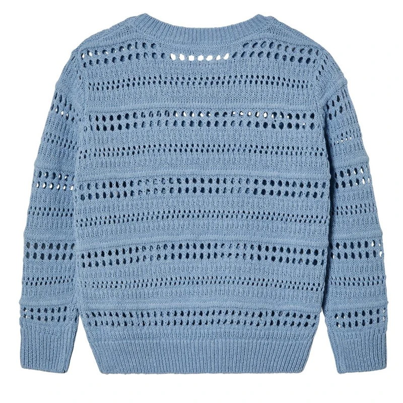 پلیور یقه گرد دخترانه لوپیلو مدل زنبوری کد 21001354