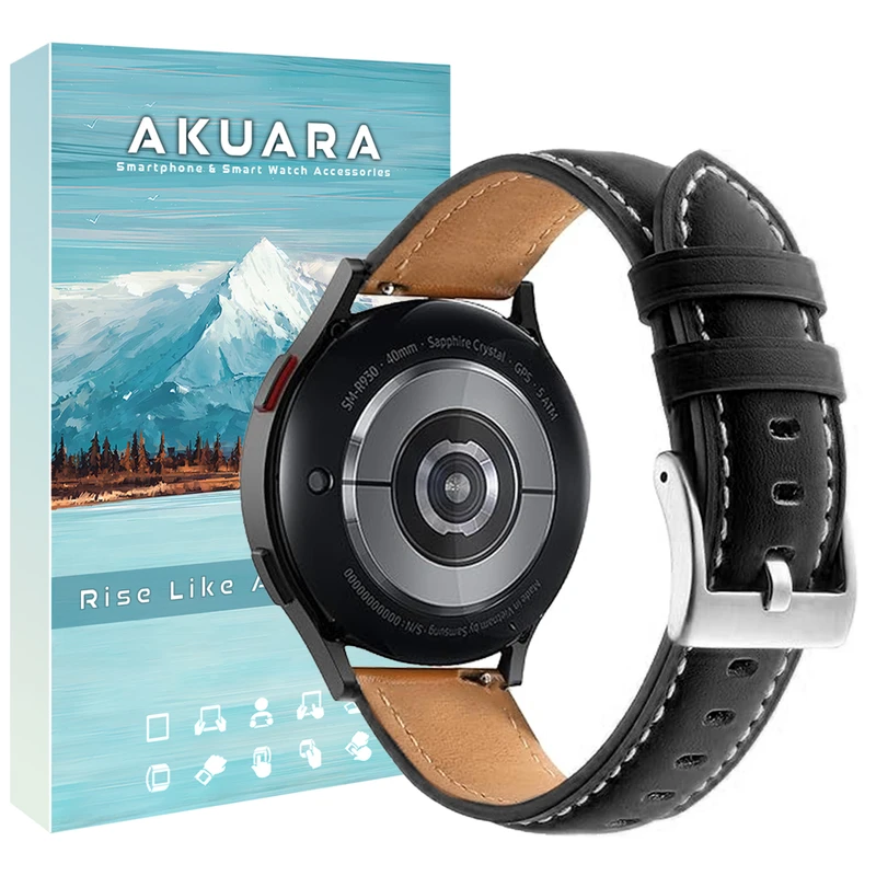بند آکوآرا مدل Simp Leather AK مناسب برای ساعت هوشمند گلوریمی M1 Pro / M2 Pro / GS1 Pro / GR1 / Calling Watch M2 / M2 Max