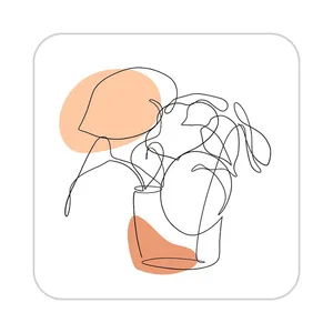 زیر لیوانی کاکتی طرح عاشقانه مدل mp37930