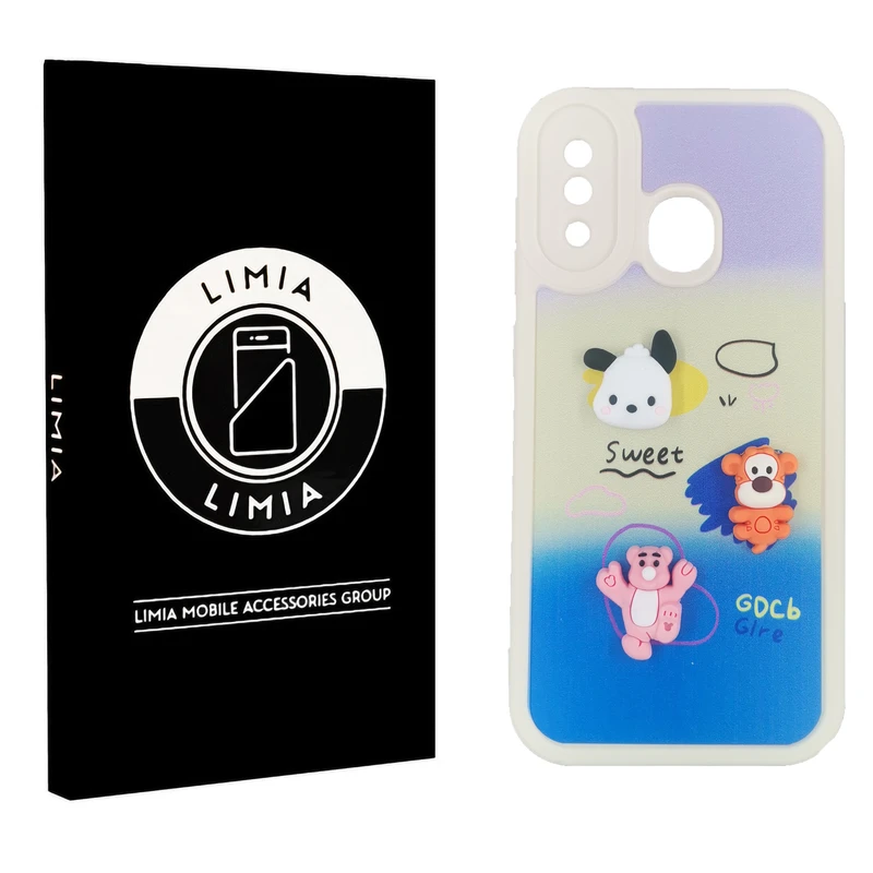 کاور لیمیا مدل فانتزی لنزدار ژله ای طرح عروسکی برجسته مناسب برای گوشی موبایل سامسونگ Galaxy A20 / A30