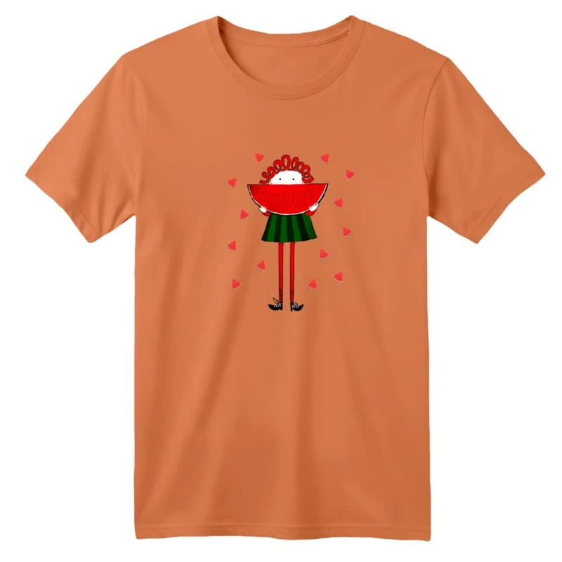 تی شرت آستین کوتاه بچگانه مدل دخترک یلدایی کد  19