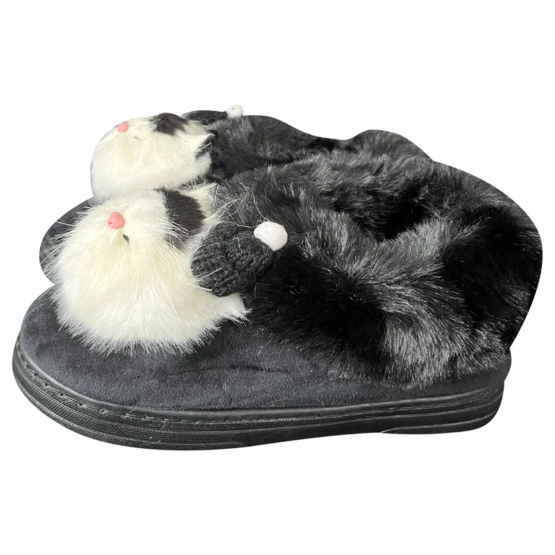 دمپایی حوله ای زنانه مدل خزدار کد 90