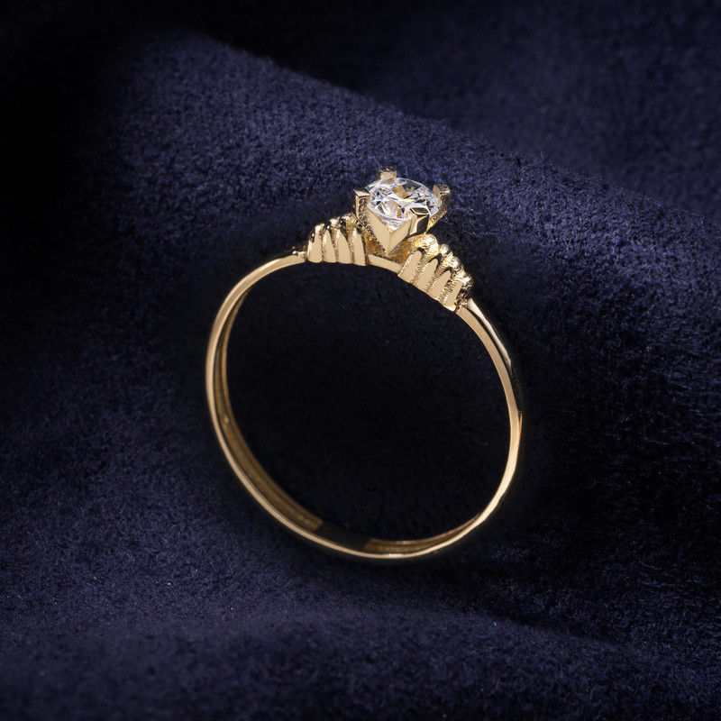 انگشتر طلا 18 عیار زنانه جواهری سون مدل 3359