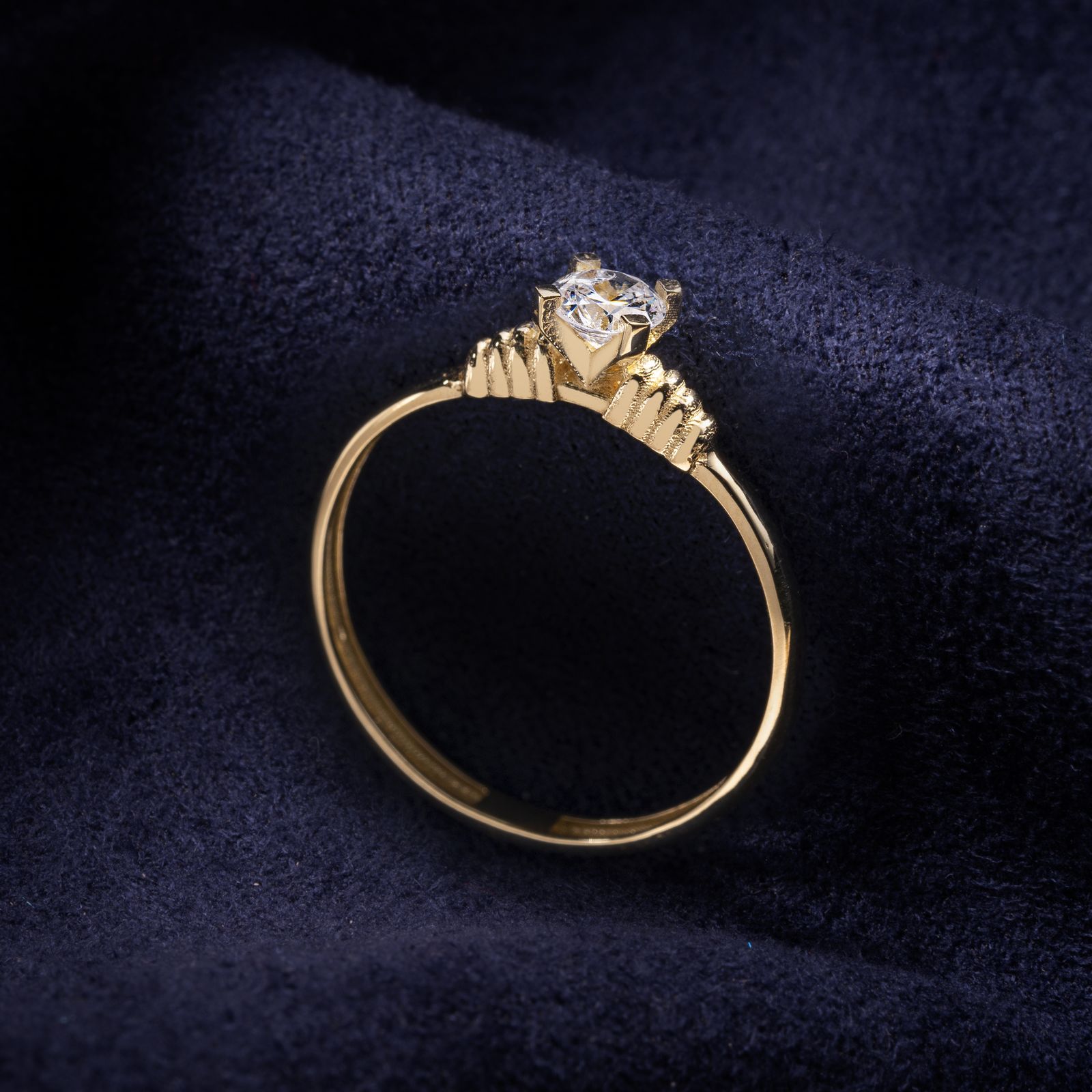 انگشتر طلا 18 عیار زنانه جواهری سون مدل 3359 -  - 4