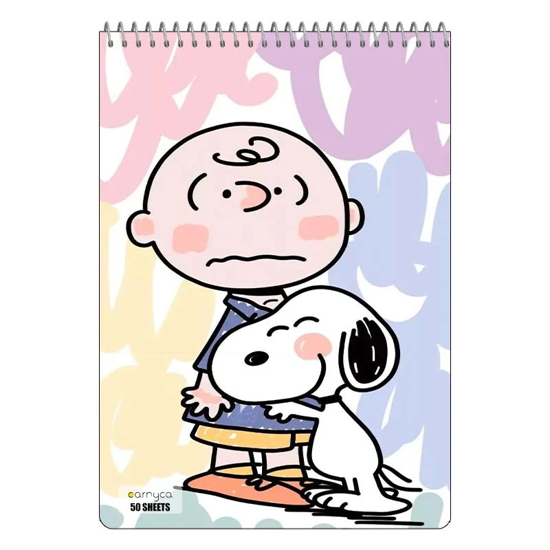 دفتر نقاشی 50 برگ سیمی کارنیکا طرح فیلم بادام زمینی ها The Peanuts کد 46209