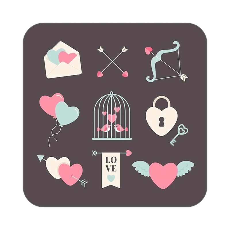 زیر لیوانی کاکتی طرح عاشقانه مدل mp39943