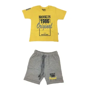 ست تی شرت و شلوارک پسرانه مدل 587121