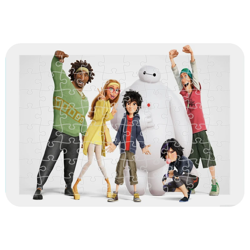 پازل 54 تکه اطلس آبی طرح کارتون شش ابر قهرمان  مدل P1725