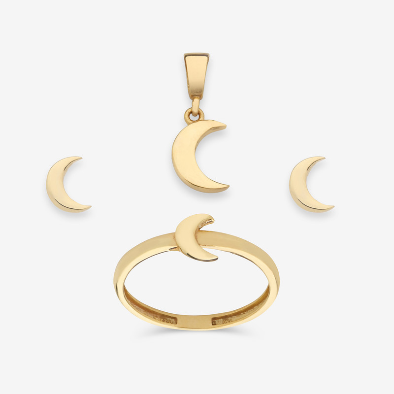 نیم ست طلا 18 عیار زنانه مایا ماهک مدل MS0787 ماه