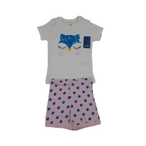 ست تی شرت آستین کوتاه و شلوارک دخترانه لوپیلو مدل توت فرنگی