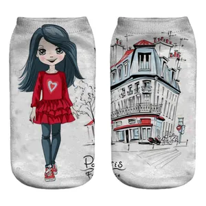 جوراب پابان طرح دختر مدل پاریس 1162