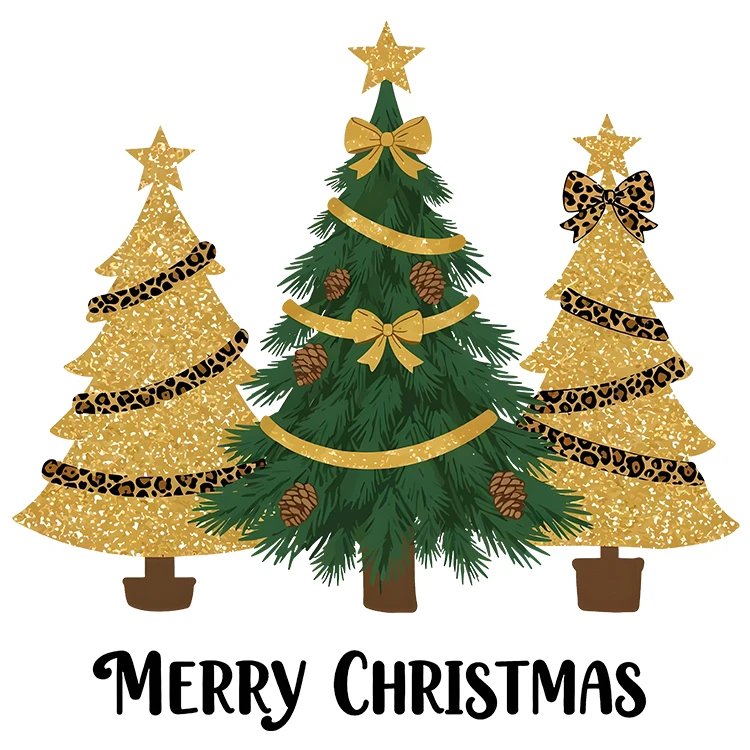 استیکر پارچه و لباس پاد آفرین مدل کریسمس کد DKST697