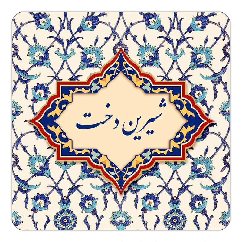 مگنت کاکتی طرح اسم شیرین دخت مدل اسلیمی کد mn85822