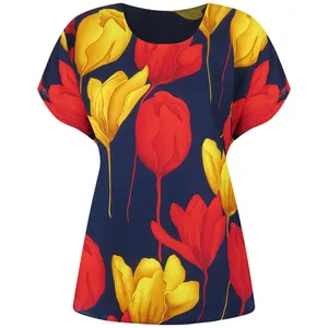 بلوز آستین کوتاه زنانه مدل بهار