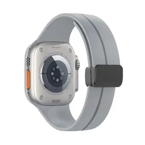 بند مدل New Silicone مناسب برای اپل واچ 38/40/41 میلی متری