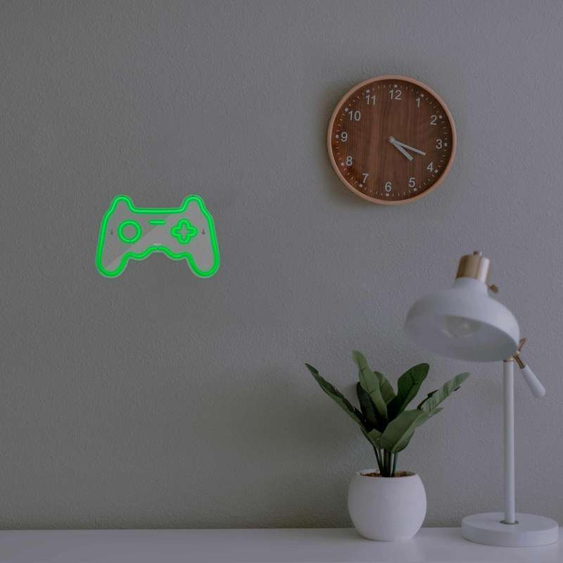 چراغ دیواری نئون دیزاین طرح Game-Controller_GR