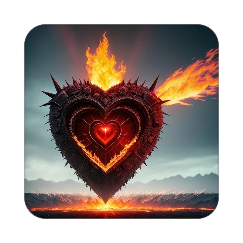 زیر لیوانی کاکتی مدل عاشقانه کد mp12012