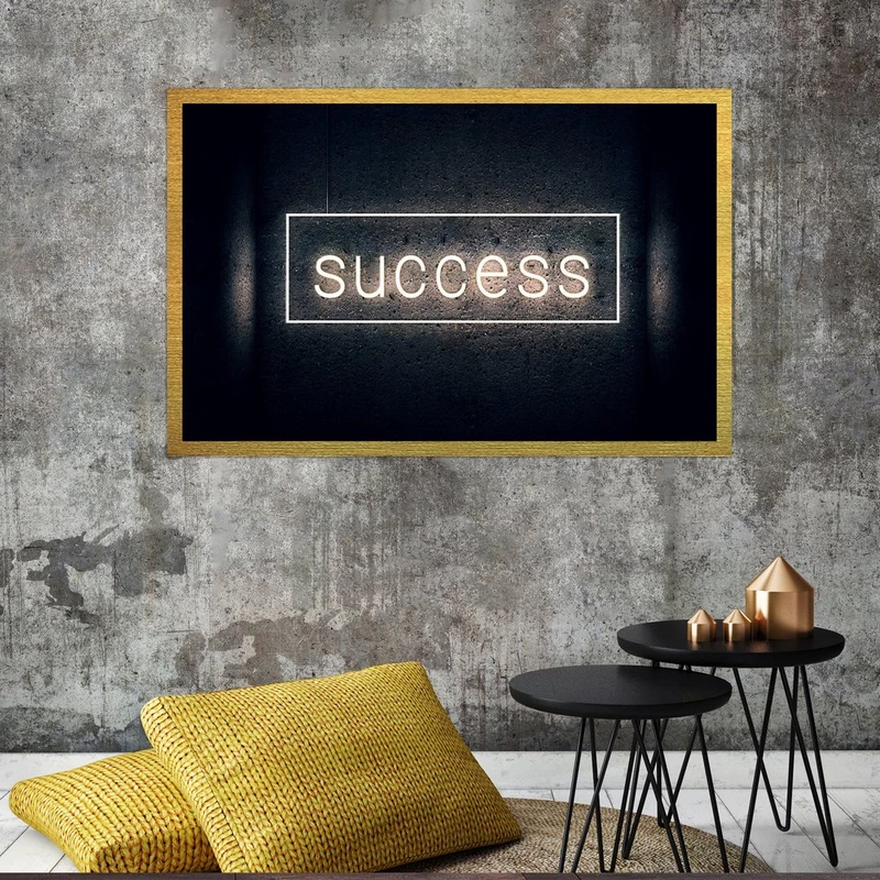 تابلو بکلیت طرح جمله انگیزشی موفقیت مدل قاب شاسی T-S7460