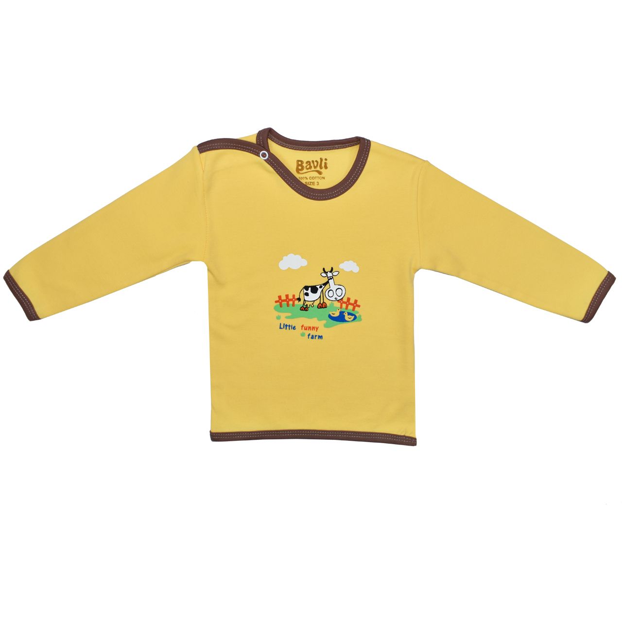 ست تی شرت و شلوار نوزادی باولی مدل گاو کد 2 -  - 4