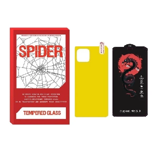 محافظ صفحه نمایش اسپایدر مدل HORO مناسب برای گوشی موبایل اپل iPhone X به همراه محافظ پشت گوشی