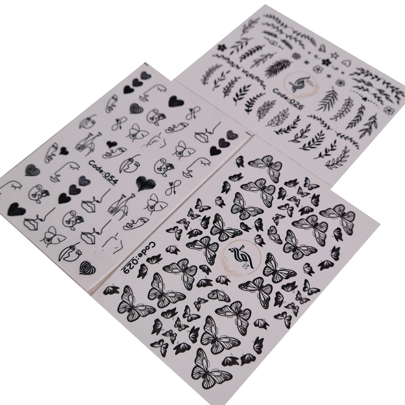 برچسب لنز ناخن مدل 022 مجموعه 3 عددی