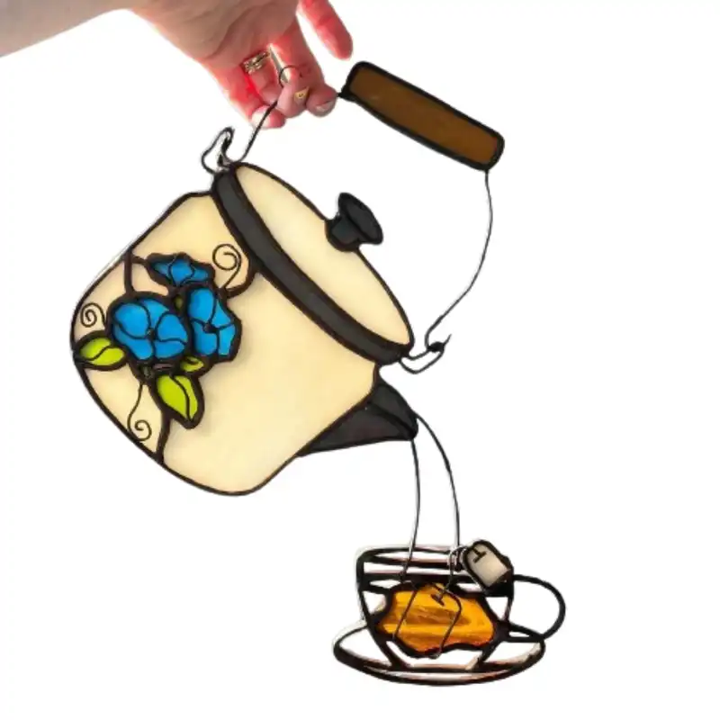 آویز تزیینی مدل شیشه‌ای طرح تیفانی