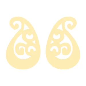 گوشواره طلا 18 عیار زنانه کرابو طرح بته جقه مدل Kr5208