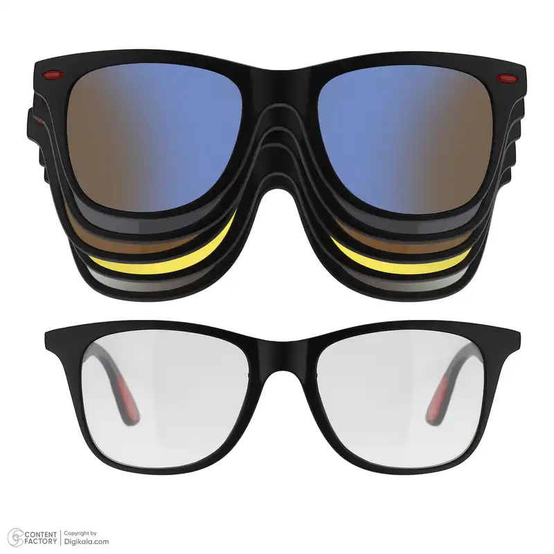 فریم عینک طبی به همراه کاور آفتابی دونیک مدل tr2317-c2 مجموعه 6 عددی