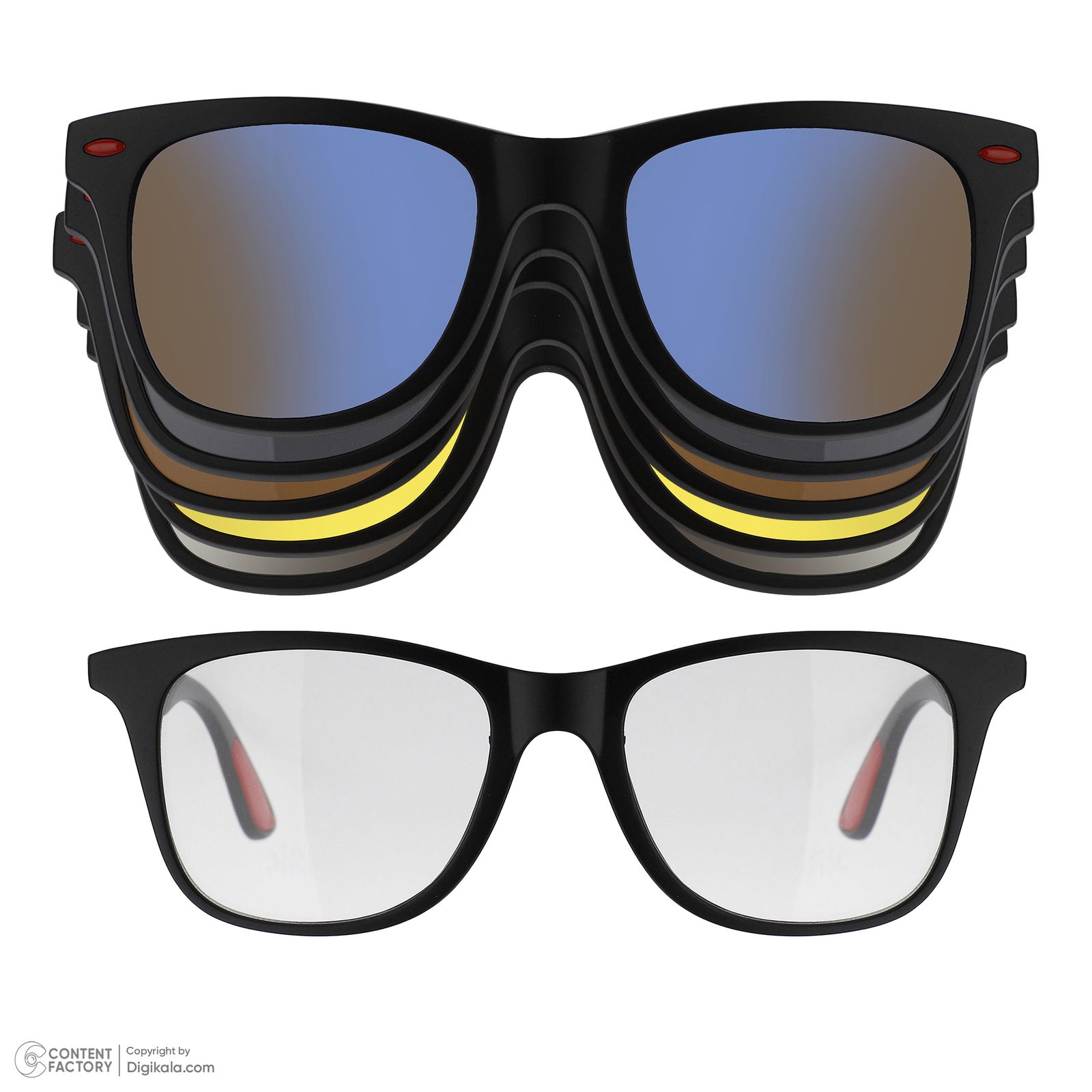 فریم عینک طبی به همراه کاور آفتابی دونیک مدل tr2317-c2 مجموعه 6 عددی -  - 2