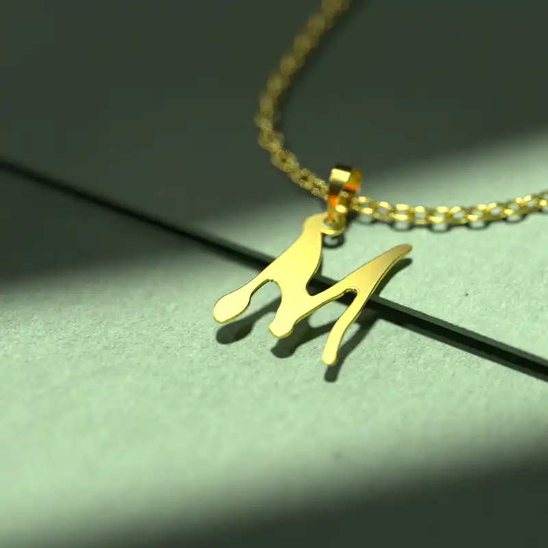 گردنبند طلا 18 عیار زنانه مدوپد مدل حرف M کد H3-1-1481