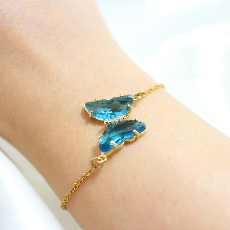 نیم ست زنانه مدل پروانه طرح کریستال