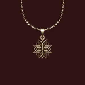 گردنبند طلا 18 عیار زنانه مدوپد مدل هندسی کد W2-1-1170