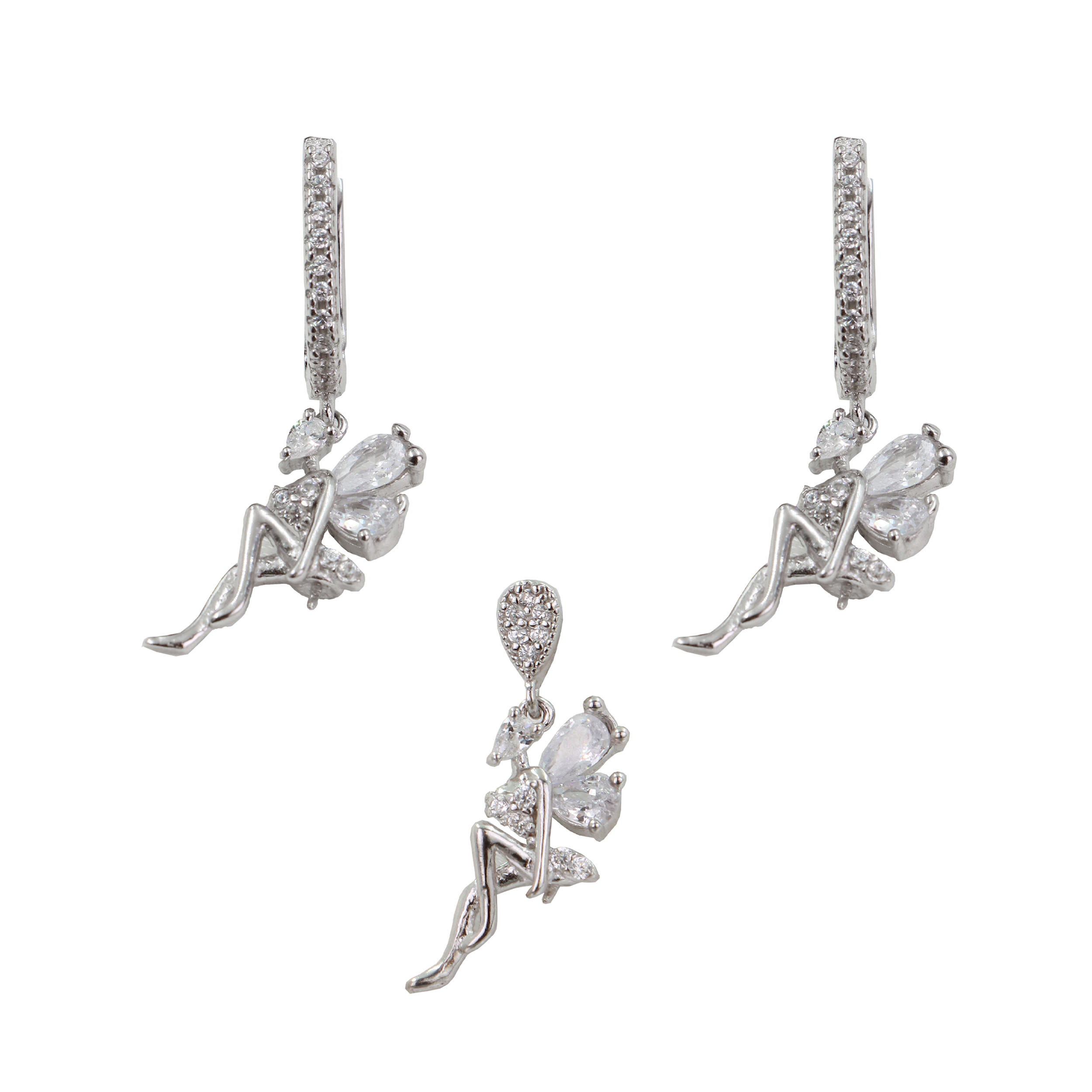 نیم ست نقره زنانه جی تی ای مدل جی نایس نیم ست نقره زنانه جی تی ای مدل جی نایس