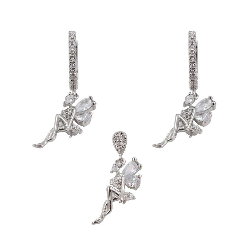 نیم ست نقره زنانه جی تی ای مدل جی نایس نیم ست نقره زنانه جی تی ای مدل جی نایس