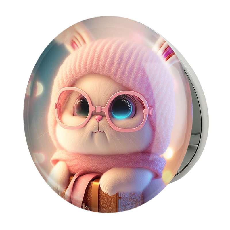 آینه جیبی خندالو طرح خرگوش مدل تاشو کد 26229