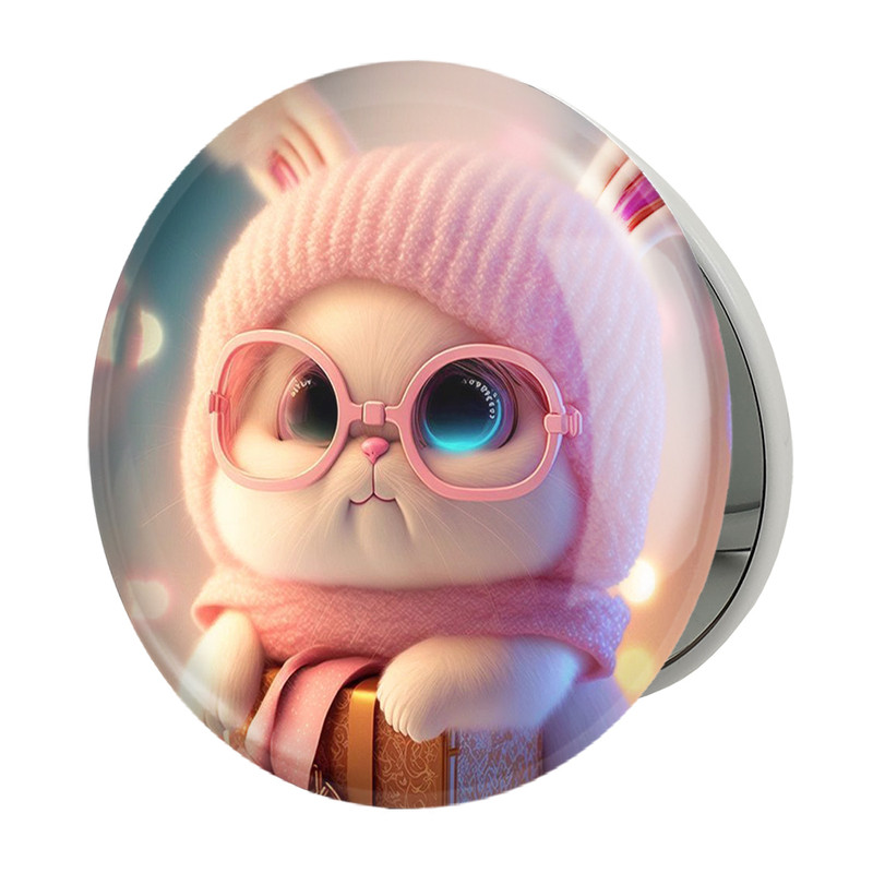 آینه جیبی خندالو طرح خرگوش مدل تاشو کد 26229