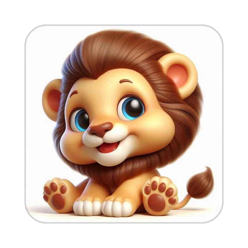 زیر لیوانی کاکتی طرح شیر مدل mp22757