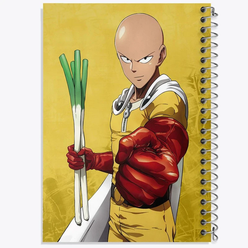 دفتر ژورنال نویسی 50 برگ خندالو مدل نقطه ای طرح سایتاما انیمه مرد تک مشتی One Punch Man کد 11379