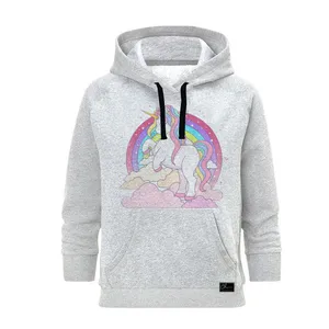 هودی زنانه مدل اسب تک شاخ کد B189 رنگ طوسی