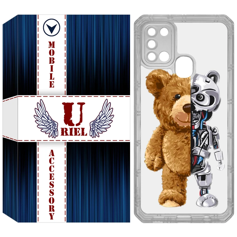 کاور یوریل مدل Clear کد 40 طرح خرس مناسب برای گوشی موبایل سامسونگ Galaxy A21S