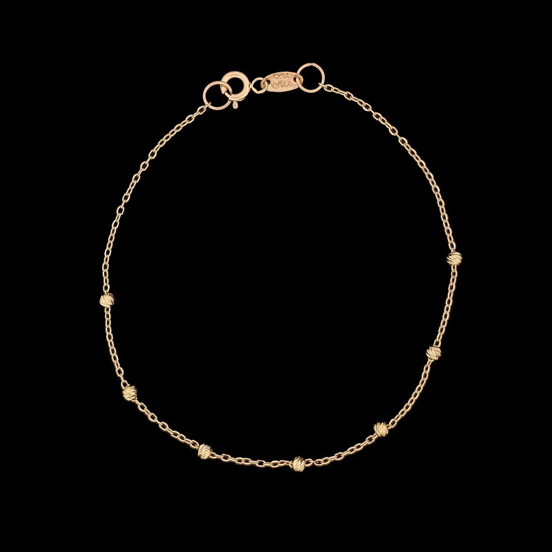 دستبند زنجیری طلا کم اجرت 18 عیار زنانه ناریا مدل البرنادو کد M2-2