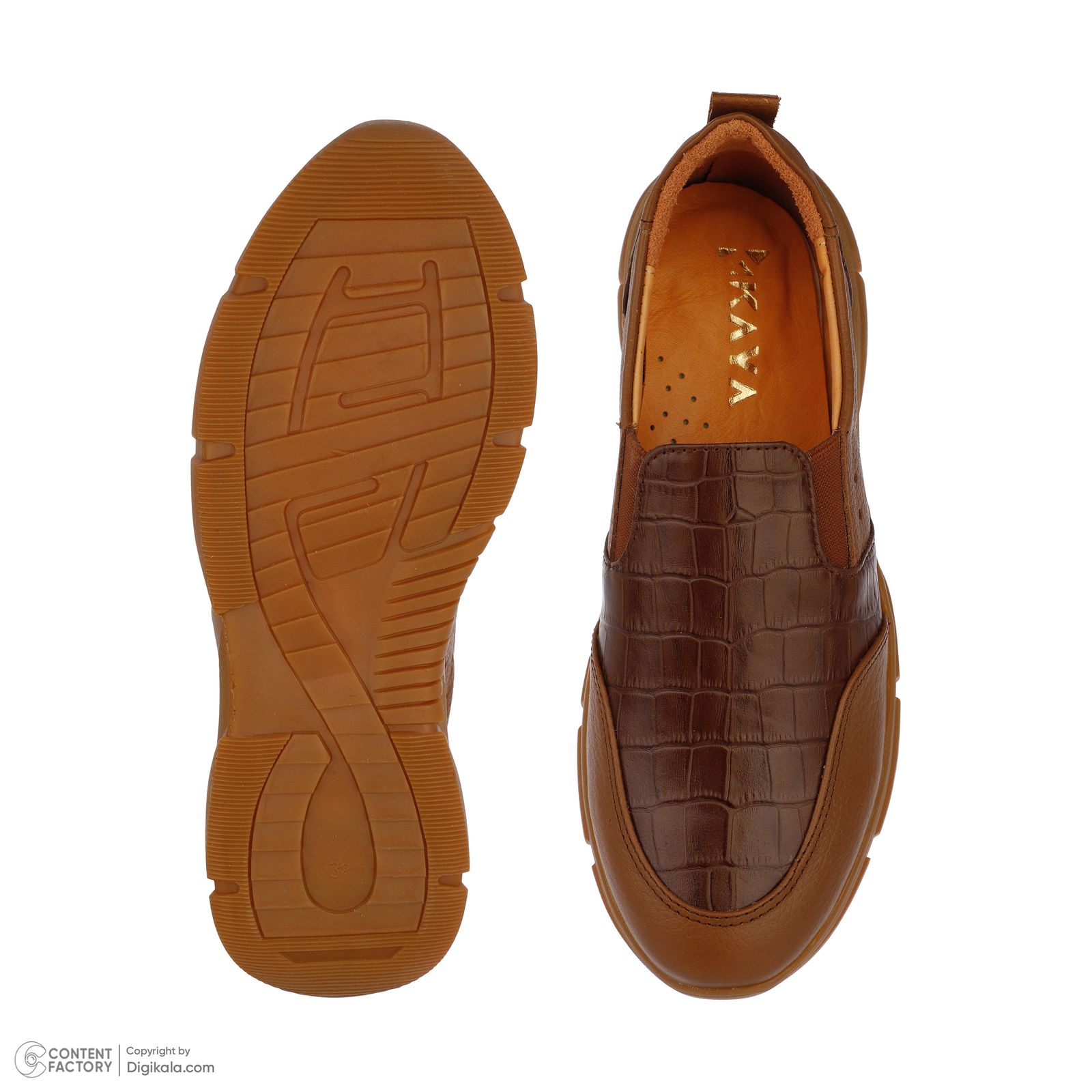 کفش روزمره زنانه کایا چرم مدل K202-corco-honey -  - 6