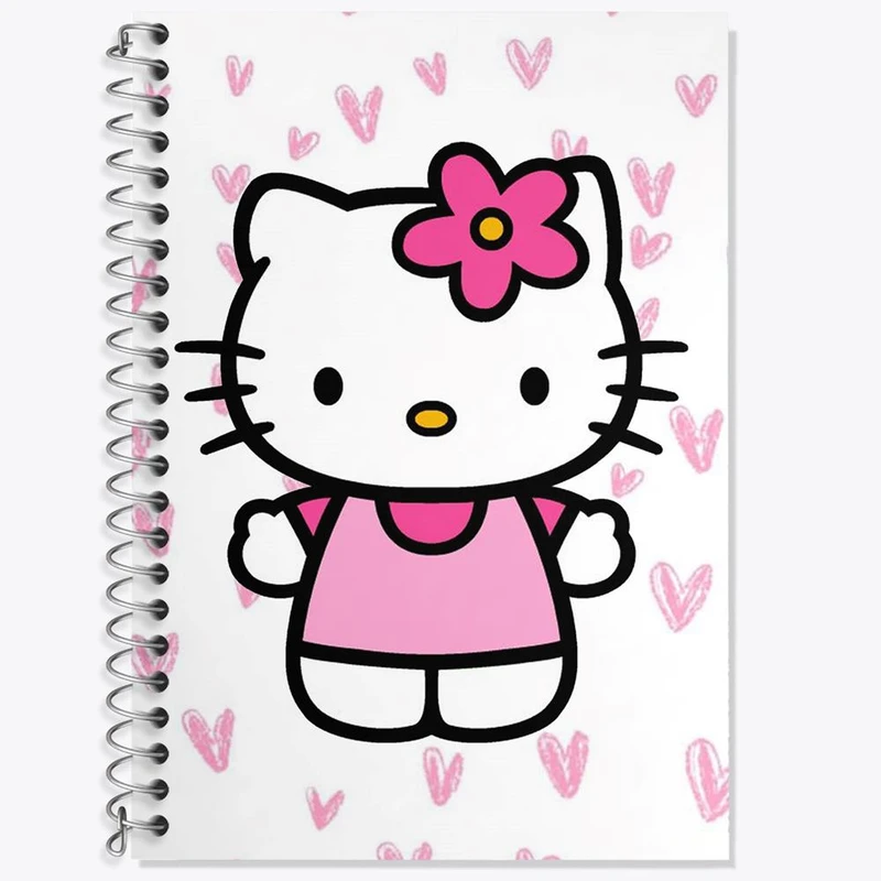 دفتر زبان 50 برگ خندالو مدل سه خط طرح هلو کیتی Hello Kitty کد 2488